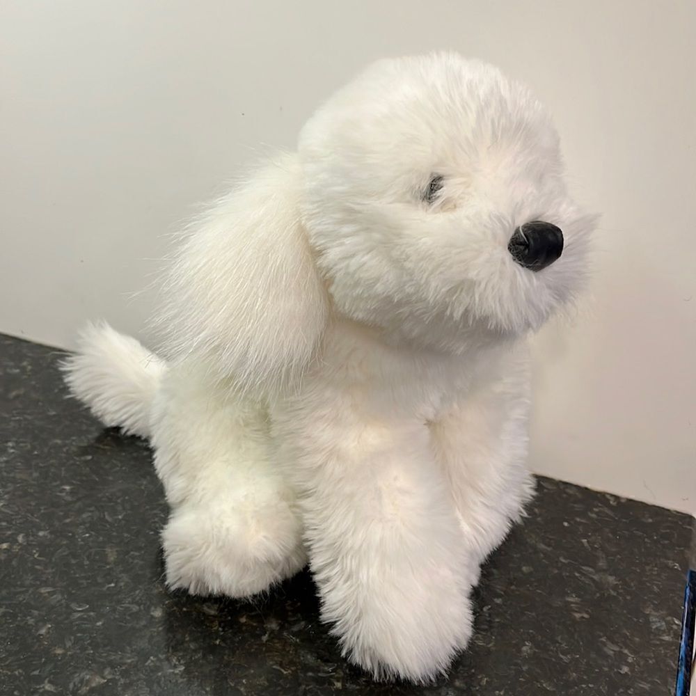 Ganz Labradoodle White Fluffy Dog Plush. Size 12”